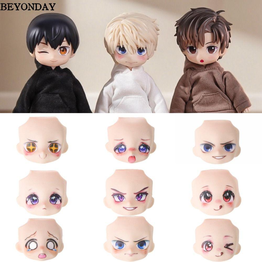 Mặt búp bê BEYONDAY OB11, Khuôn mặt thay đổi dễ thương Biểu hiện khuôn mặt cho bé 1 / 12 Mặt búp bê 