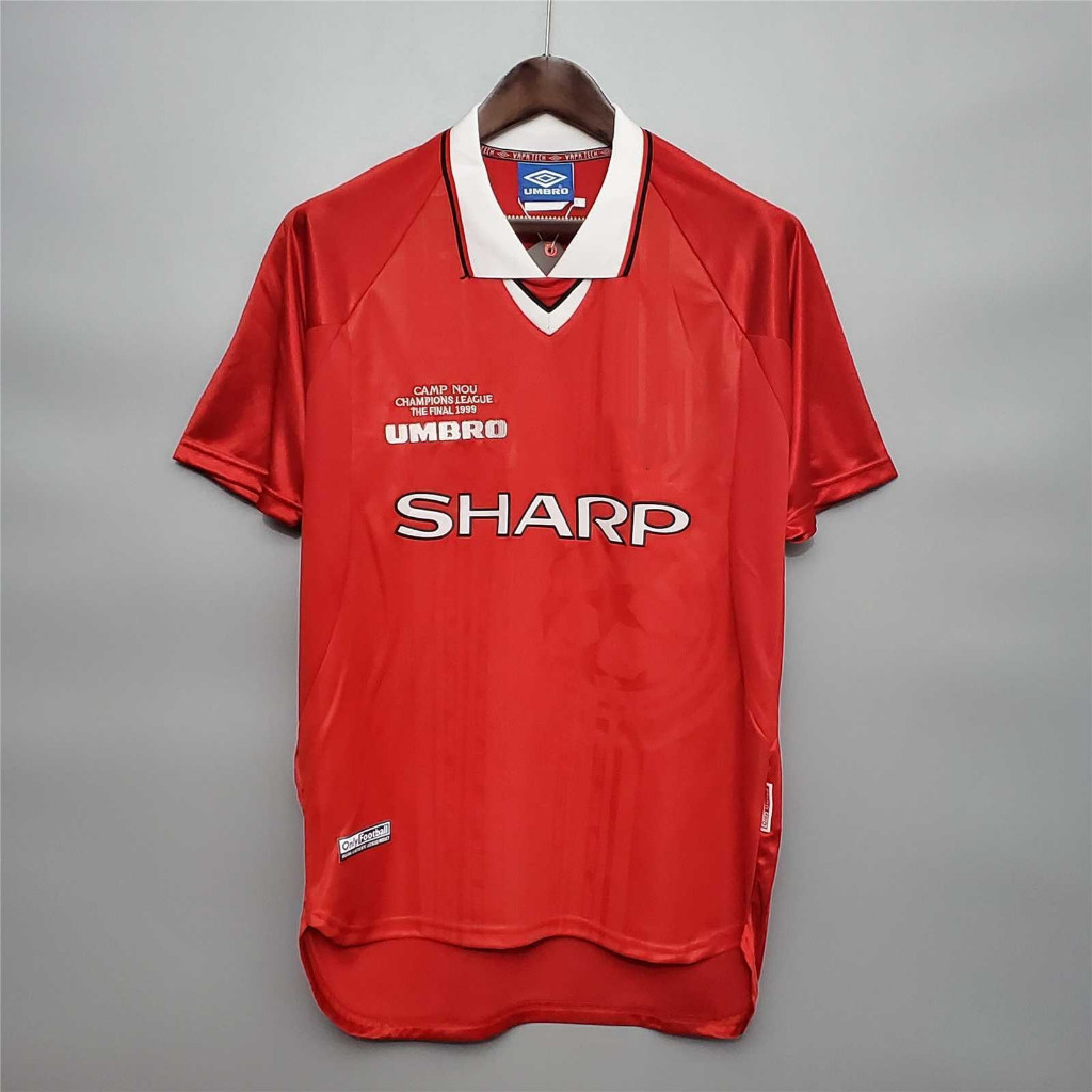 #M 99-00 UCL FINAL Home Retro Soccer Jersey Bóng đá #BECKHAM