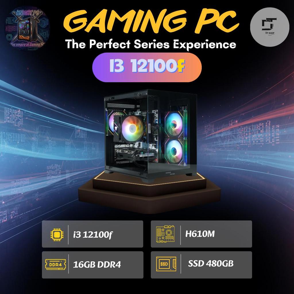 PC Gaming i3-12100F  Main H610M  RAM 16GB  SSD 480GB  Hiệu Năng Ổn Định  Chơi Game & Làm Việc Mượt