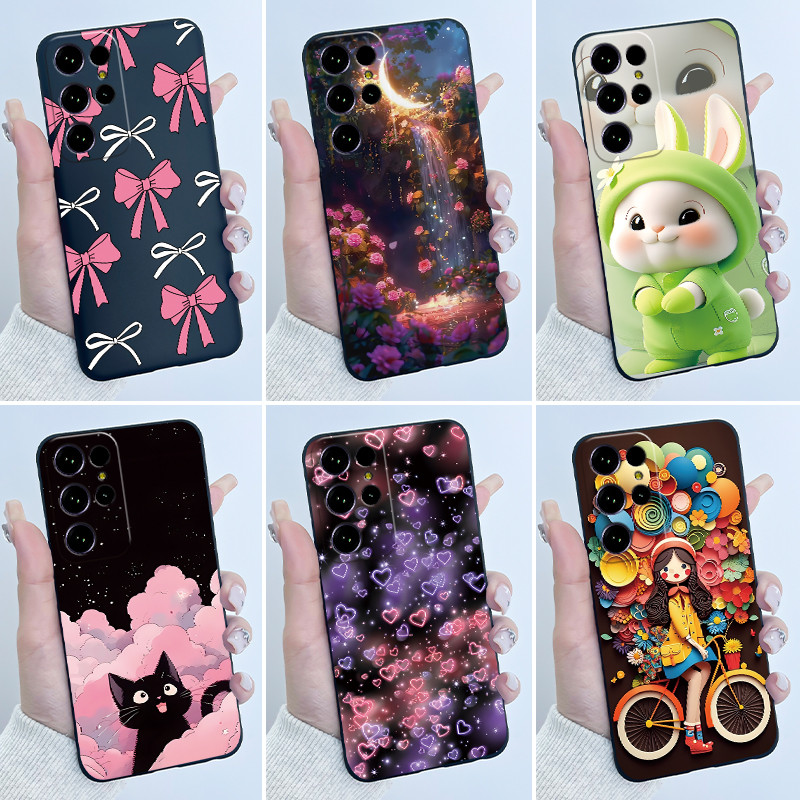 Dành Cho Oukitel C61 Pro Ốp Lưng Oukitel C61 GT Cover Sang Trọng Dễ Thương Trái Tim Tình Yêu Thỏ Ngộ