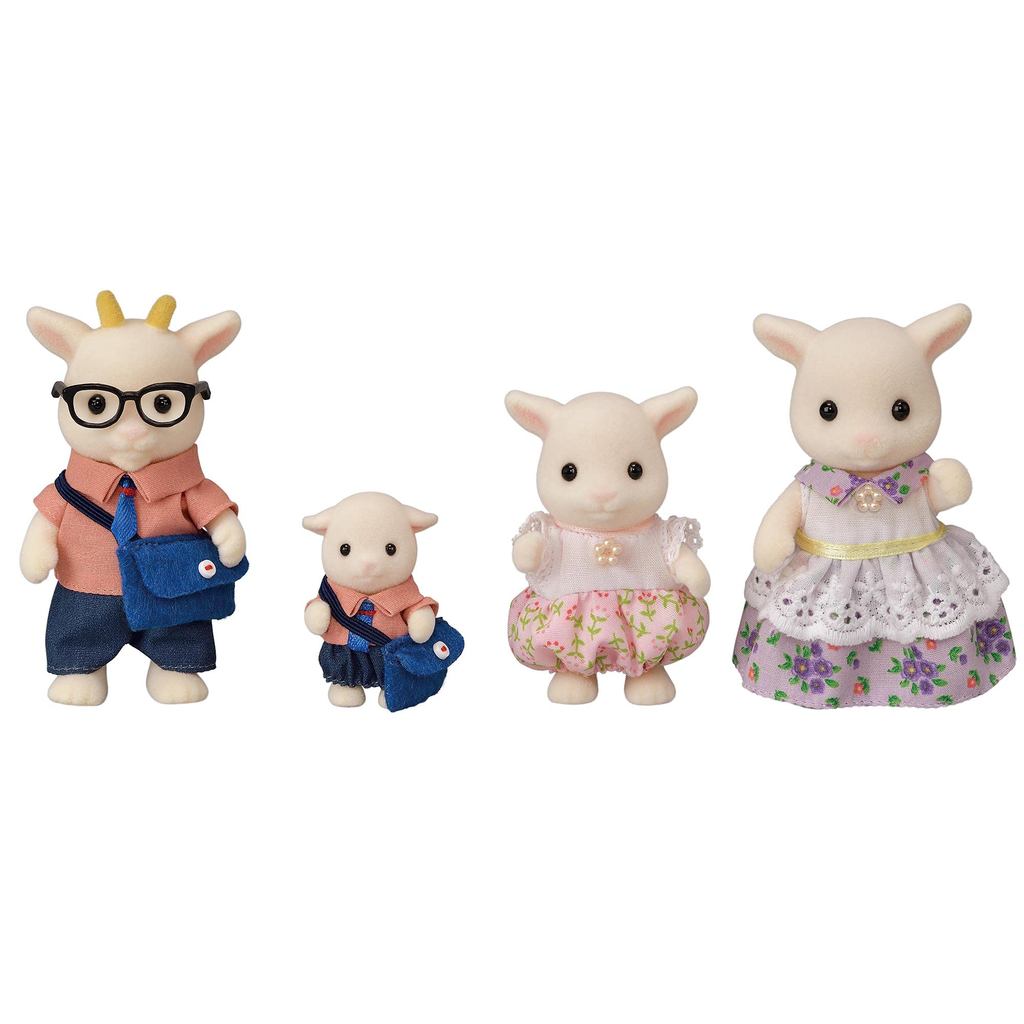 Sylvanian Families Doll: Goat Family (FS-43) ST Mark Certified, Ages 3 and up, Toy Dollhouse, Epoch 