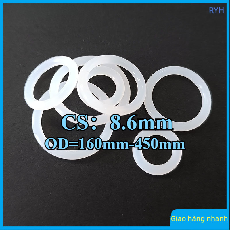 White silicone ring, food grade O-ring, waterproof rubber ring, elastic sealing ring，Bền đẹp chịu nh