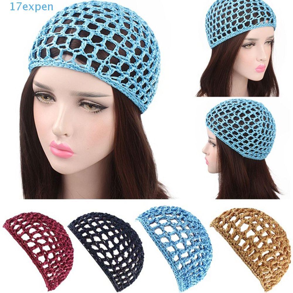 EXPEN Snood Handmade Đêm Nhiều Màu Móc Bao Turbans Mũ Lưới