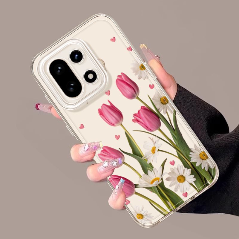 Tulip Thích Hợp OnePlus 15T Ốp Lưng Điện Thoại Phong Cách Mới 1Plus 15 Trong Suốt Chống Sốc 13T Bao 