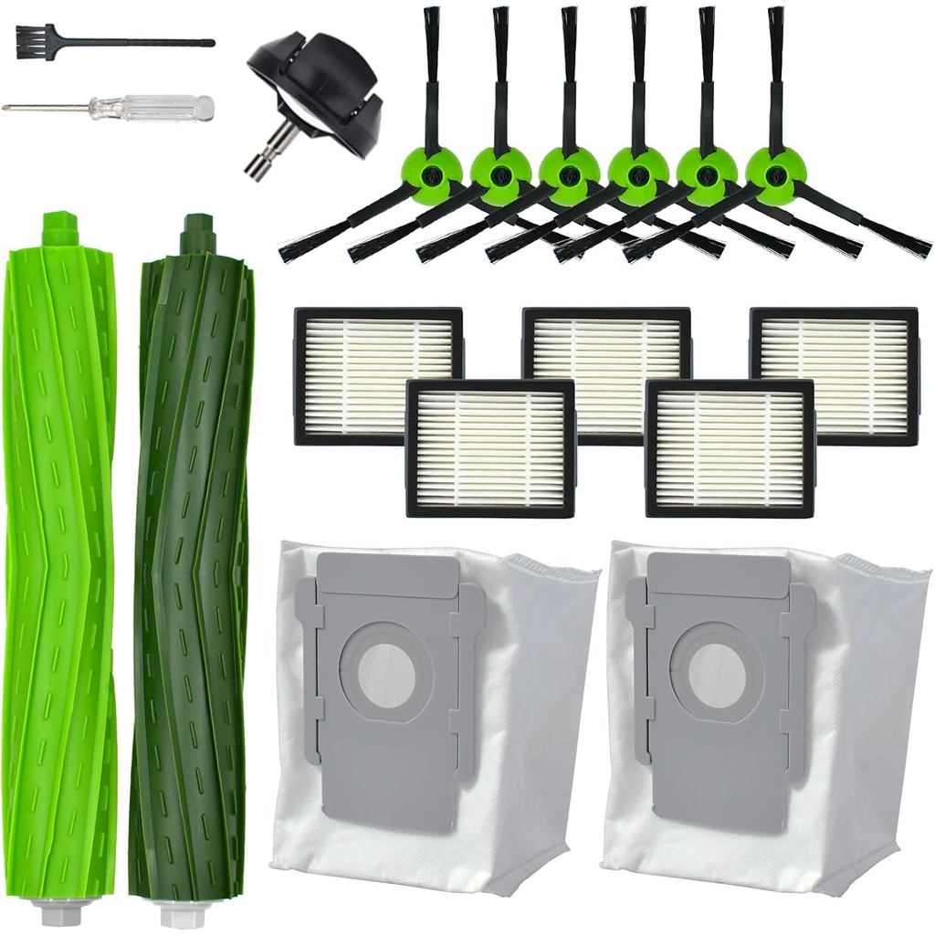 Bộ phụ kiện thay thế cho iRobot Roomba J5 + J6 + J7 + J8 + J9 + J Plus Series Robot hút chân không, 