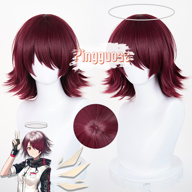 Arknights Exusiai Cosplay Tóc Giả 38cm Chịu Nhiệt Tổng Hợp Tóc