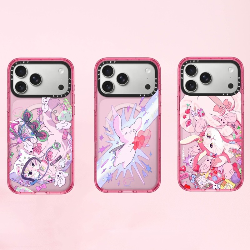 Ốp điện thoại ToTo Bunny Girl Màu Hồng Từ Tính Dành Cho iPhone 17 17Pro 16 15 14 13 12 11 Plus Pro M