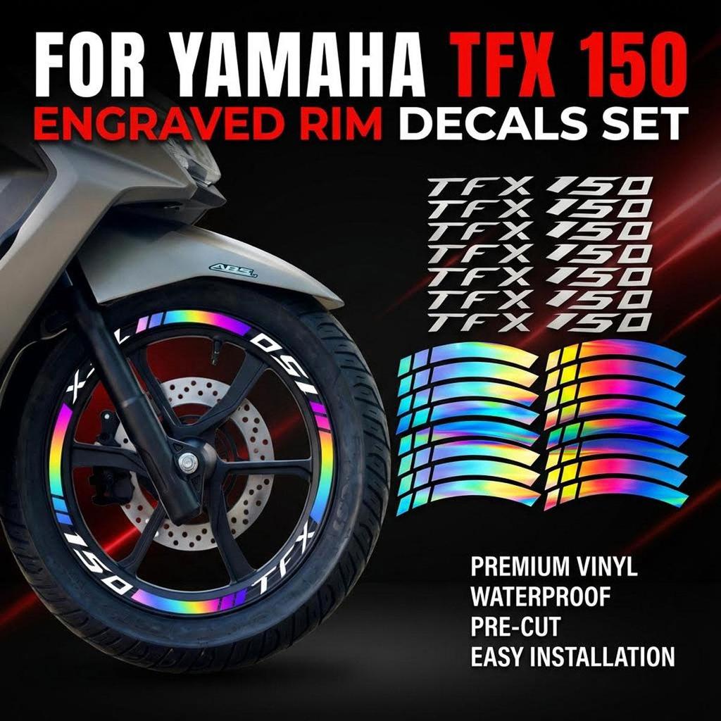 Dành Cho Xe YAMAHA TFX150 TFX 150 17 '' Inch Xe Máy Phản Quang Bánh Xe Trung Tâm Mags Vành Phụ Kiện 