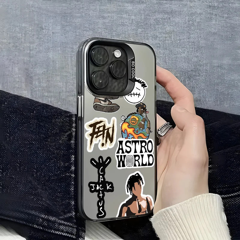 Ốp Điện Thoại Travis Scott Xương Rồng Jack Sang Trọng Cho iPhone 16 15 14 13 12 11 Pro Max Plus – Ốp