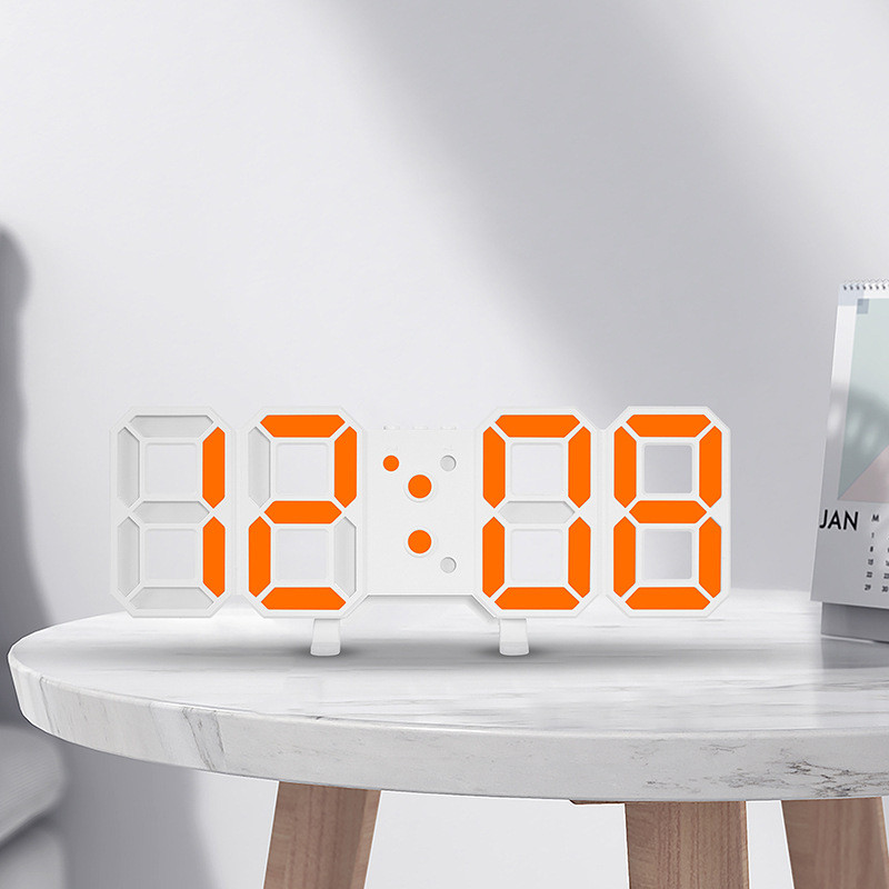 Cross-Border Recommendation3D Digital Alarm Clock clock Creative LED Wall Clock Korean Version Stude