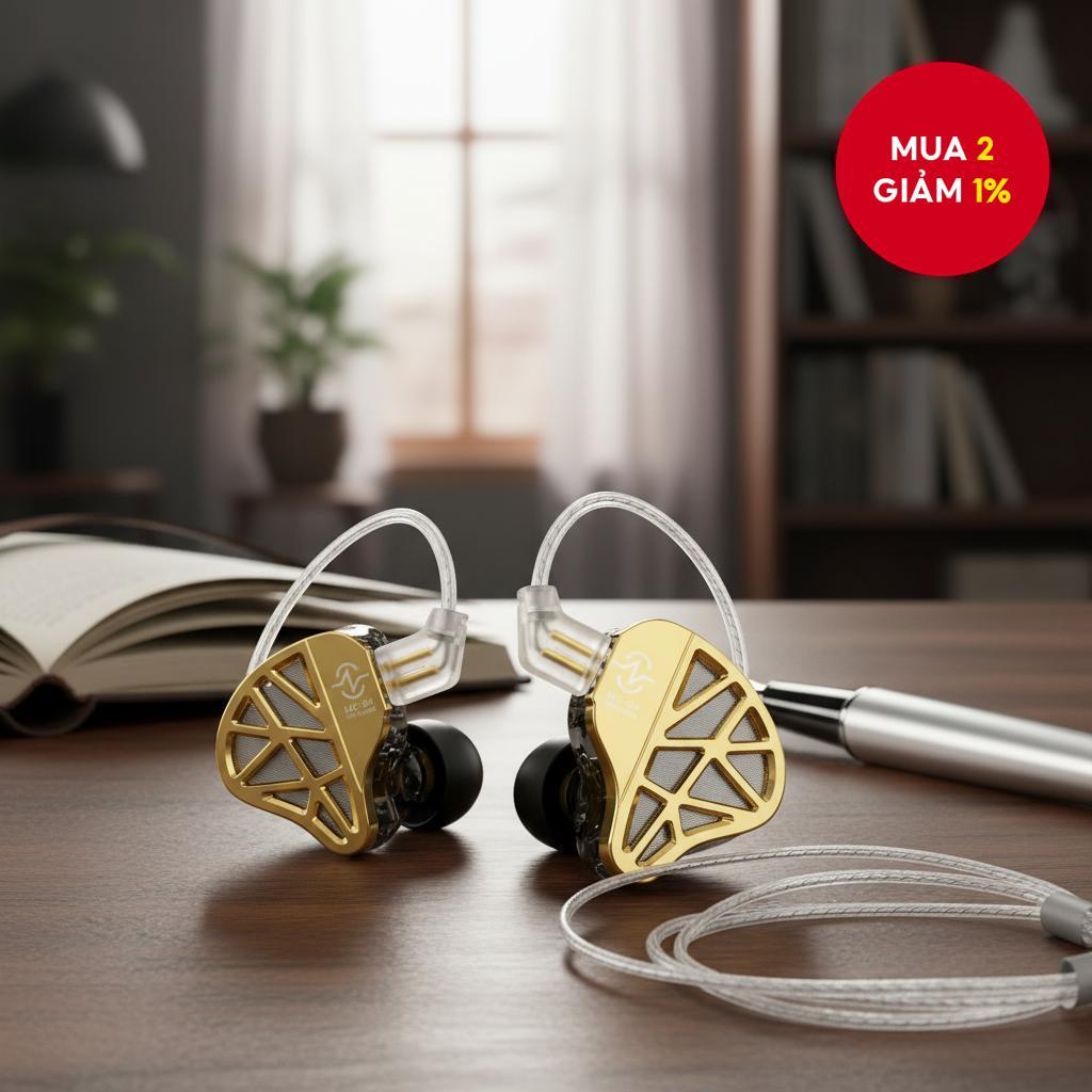 CCZ Nocturne Hybrid Driver Tai Nghe In-Ear với 1DD 1BA cho Chơi Game, Tai Nghe Có Dây Tăng Cường Âm 