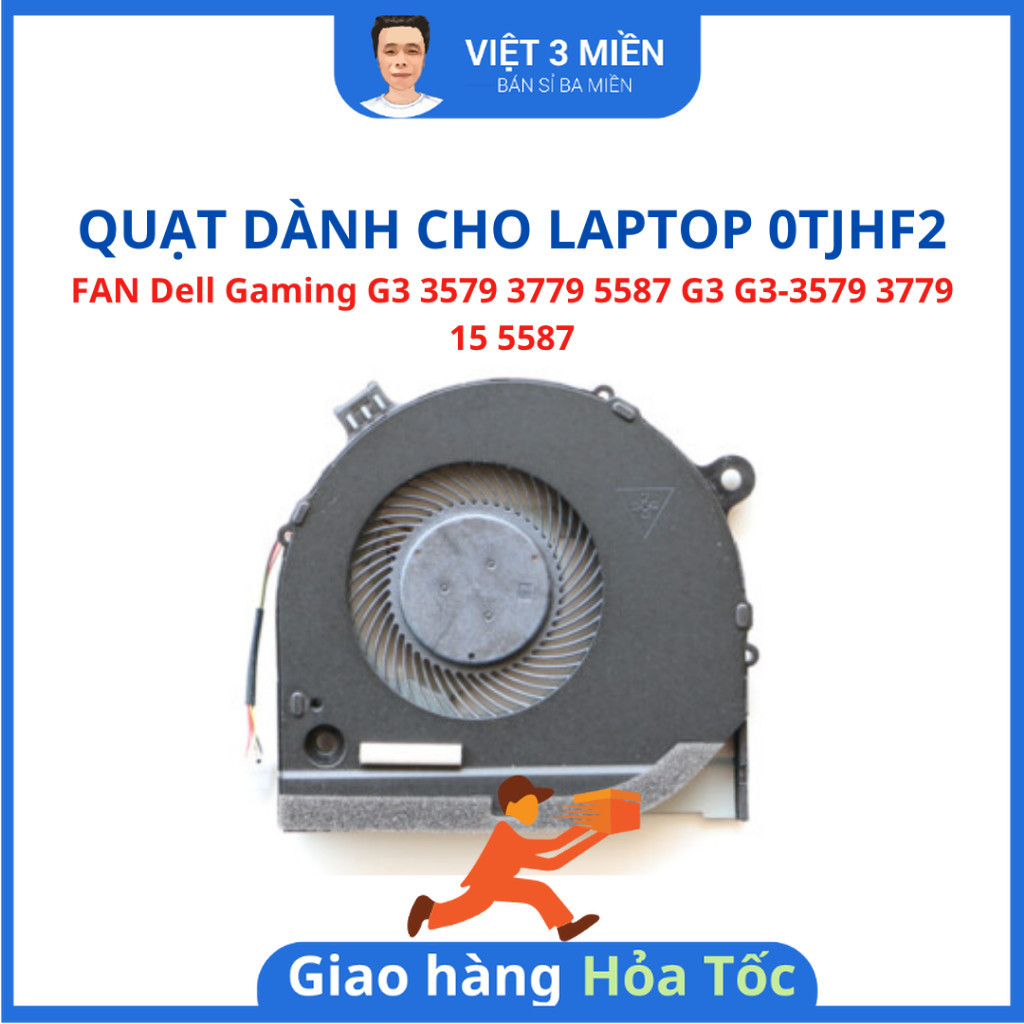 FAN Quạt tản nhiệt laptopDell Gaming G3 3579 3779 5587 G3 G3-3579 3779 15 5587 0TJHF2 TJHF2 ZIN
