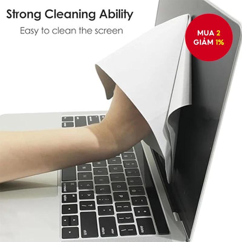 Khăn lau màn hình laptop mới, vải microfiber, bao phủ bàn phím, miếng bảo vệ và khăn lau cho MacBook