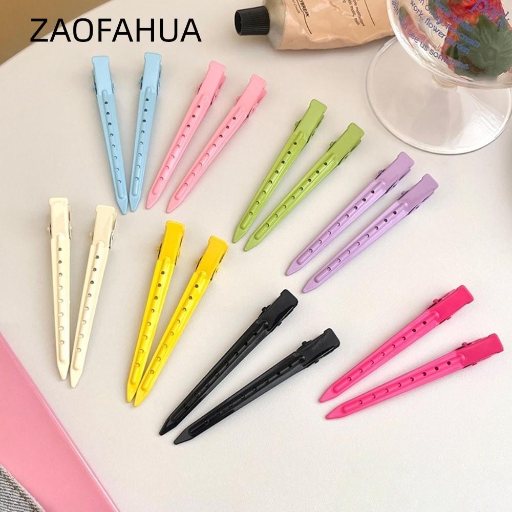 ZAOFAHUA 6 / 12 Kẹp Tóc Tạo Kiểu, Xịt Màu Sơn Kim Loại Mỏ Vịt Kẹp Tóc Salon, Thiết Kế Đa Sắc 6 / 12 