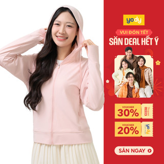  Áo chống nắng Yody nữ áo khoác nắng chống tia UPF 50+ mềm mịn thoáng mát bảo vệ làn da WEJA25S009 