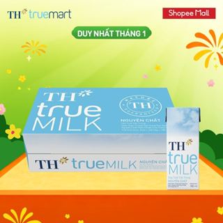  Thùng 48 hộp sữa tươi tiệt trùng TH true MILK nguyên chất 180 ml  180 ml x 48  