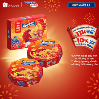  MUA 2 SUM VẦY TẶNG 1 HẠNH PHÚC  Combo 3 Hộp Quà Kẹo Tết Kẹo Cứng Mềm Alpenliebe Mentos nhiều vị 