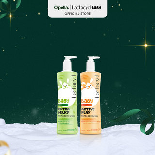  Bộ 1 Sữa Tắm Gội Trẻ em Lactacyd Baby Active Play 500ml +1 Lactacyd Baby Extra Milky 500ml 