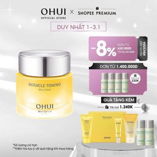  Kem dưỡng ẩm sáng da căn bóng chứa Vitamin C giúp da săn hỗ trợ chống oxy hóa Miracle Toning Glow Cream 60ml 