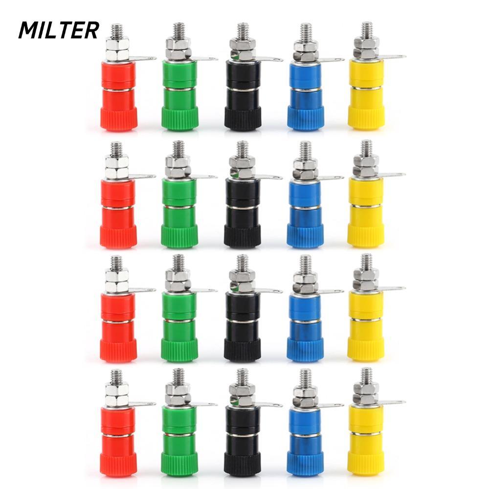 MILTER 20 Chiếc Binding Post Terminal, Jack cắm nữ mã hóa màu bền bỉ, Hệ thống âm thanh 4MM 5 màu Đầ