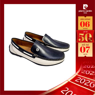  Giày lười nam Pierre Cardin Pháp da bò thật đế cao su kiểu dáng năng động phối màu độc đáo 510 chính hãng 