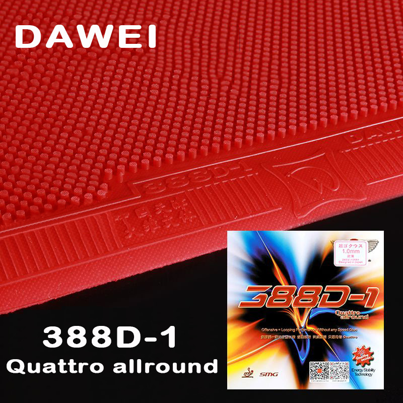 Dawei 388D-1 Quattro Allround Bóng Bàn Cao Su Dài Pimple Ping Pong Cao Su Authentic Dài Pips Tấn Côn