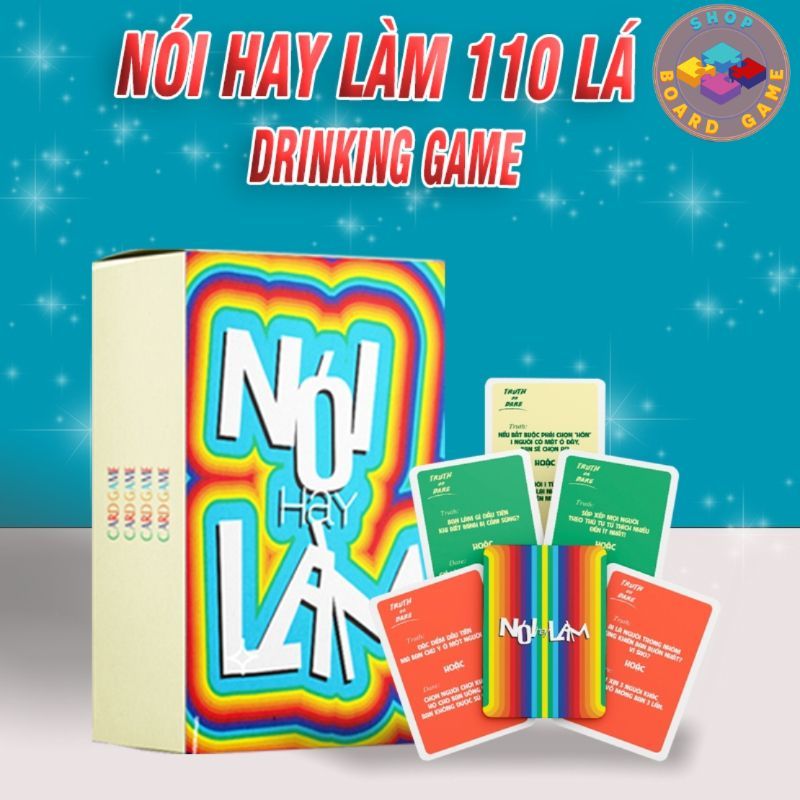 Bộ bài lói hay lèm drinkinggame truth or dare việt hoá thách hay thật cho nhóm bạn combo kèm hộp