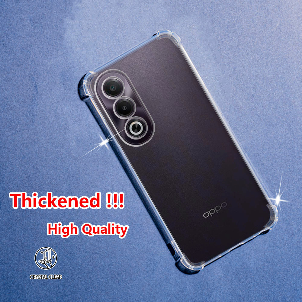 Oppo K12x A3x 5G CPH2667 PKD130 Crystal Clear Jelly Case AirGuard Corner Soft TPU Vỏ điện thoại tron