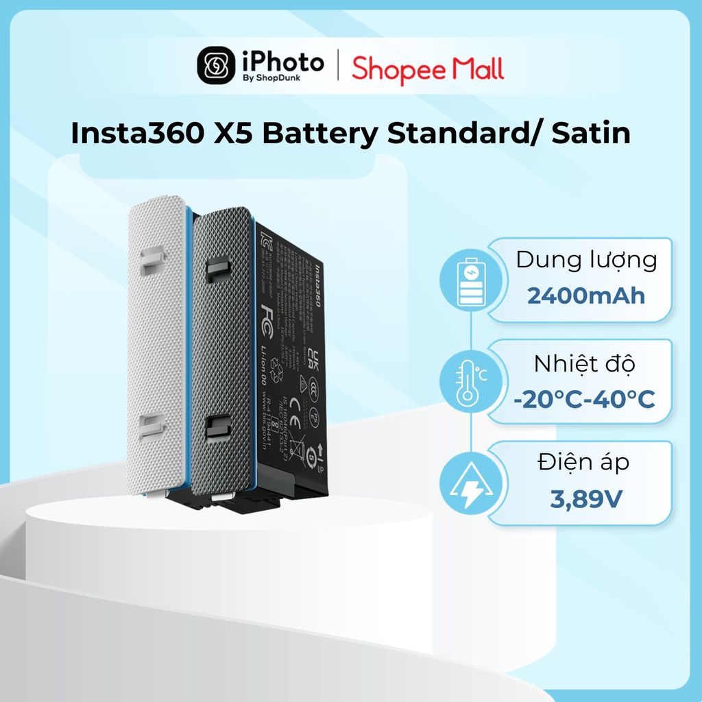 Insta360 X5 Battery - Pin Insta360 X5 Battery 2400mAh (Bao gồm Hộp đựng)