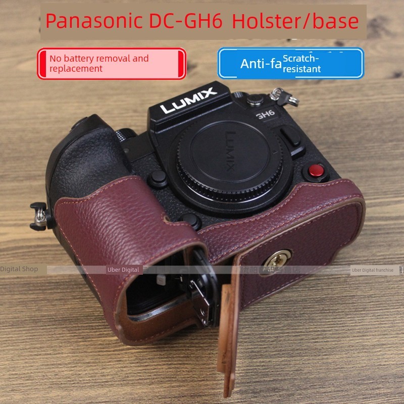 Thích hợp cho Panasonic S9 GH7 DC-GH6GK Da Thật Chính Hãng Túi Máy Ảnh Da Đế Panasonic LUMIX GH6 S9 