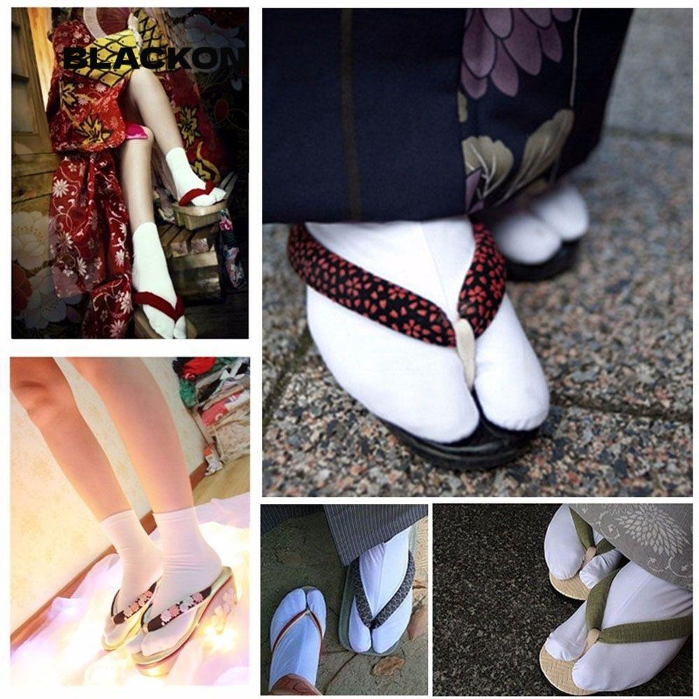 BLACKON Nhật Bản Kimono Geta Sandal Split Unisex