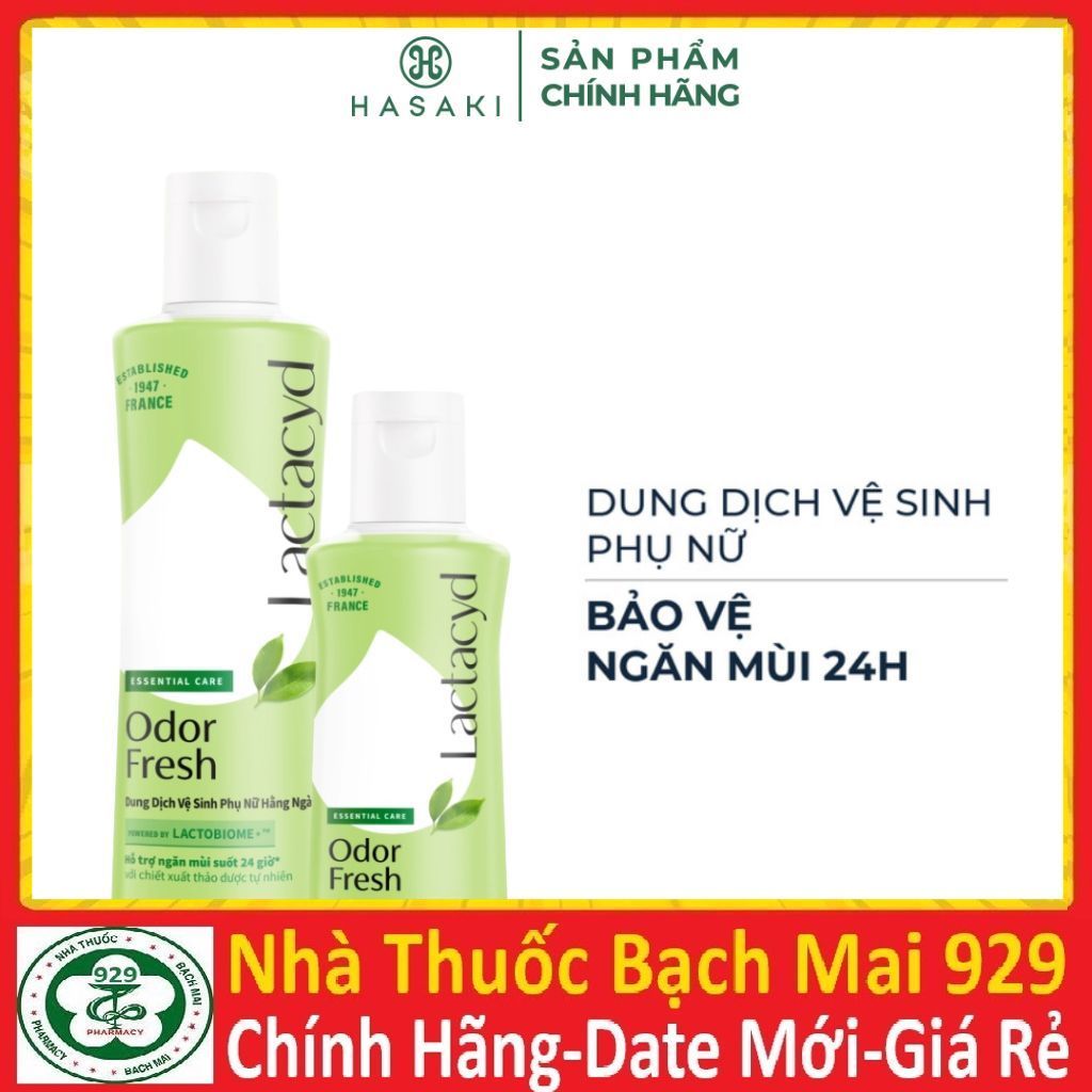 [LÀM HỒNG & SE KHÍT]  Dung Dịch Vệ Sinh Phụ Nữ Lactacyd DAILY Ngăn Mùi 24H Hương Odor Fresh Hasaki &