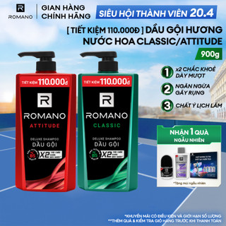 Dầu gội / Tắm gội nam Romano hương Nước hoa nam Classic / Attitude / Grandiose 900g