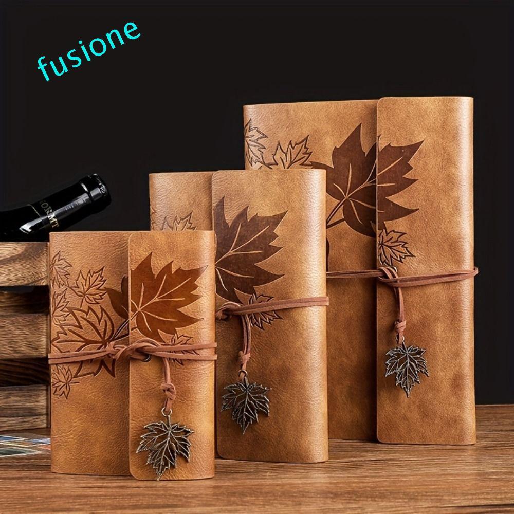 FUSIONEDGE Travelers Vintage Notebook, A7 / A6 / A5 Da PU PU Kraft Notebook, Loose-leaf Notebook Not