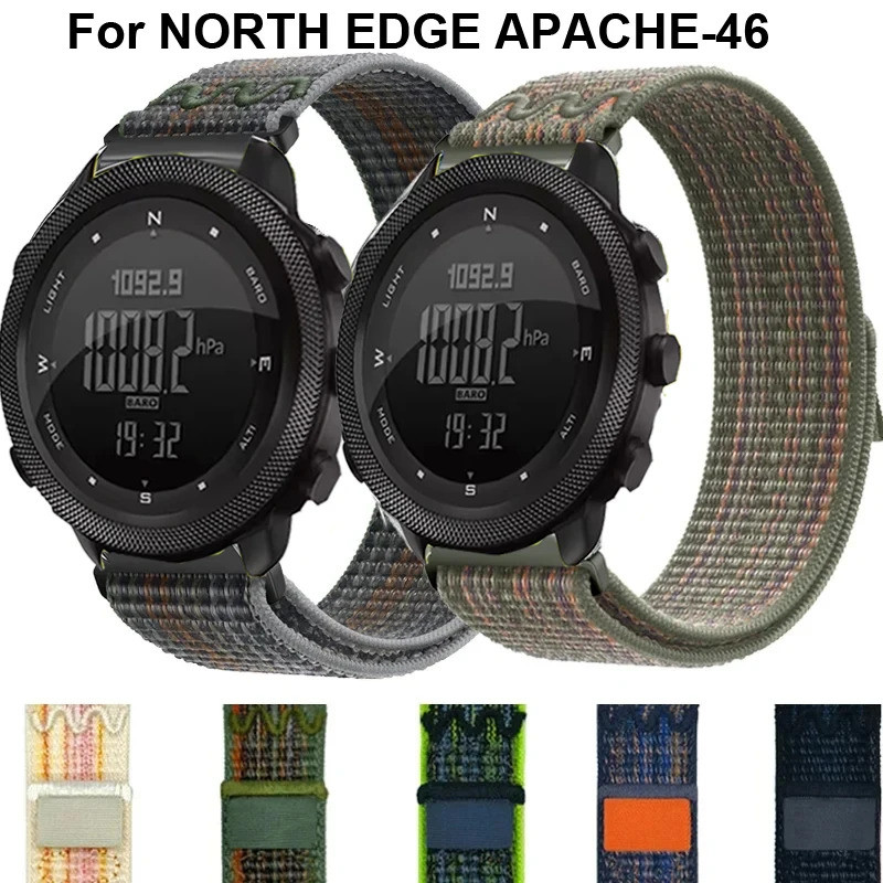 Vòng Nylon thêu 22mm cho đồng hồ thông minh NORTH EDGE APACHE-46 Dây đeo thể thao cho NORTH EDGE APA