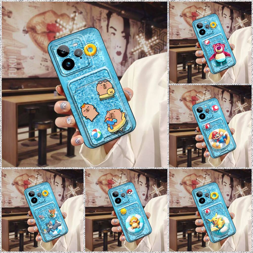 Ốp Lưng Khe Cắm Thẻ Ốp lưng Realme GT7 Pro Graffiti Tay Thẻ Chống Bụi Bẩn TPU Bảo Vệ Thiết Kế Thời T