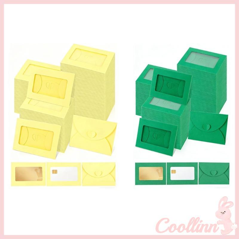 COO 50 Gói 10x7cm Phong Bì Nhiều Màu Sắc Phong Bì Thẻ Giấy Kraft Phong Bì Bộ