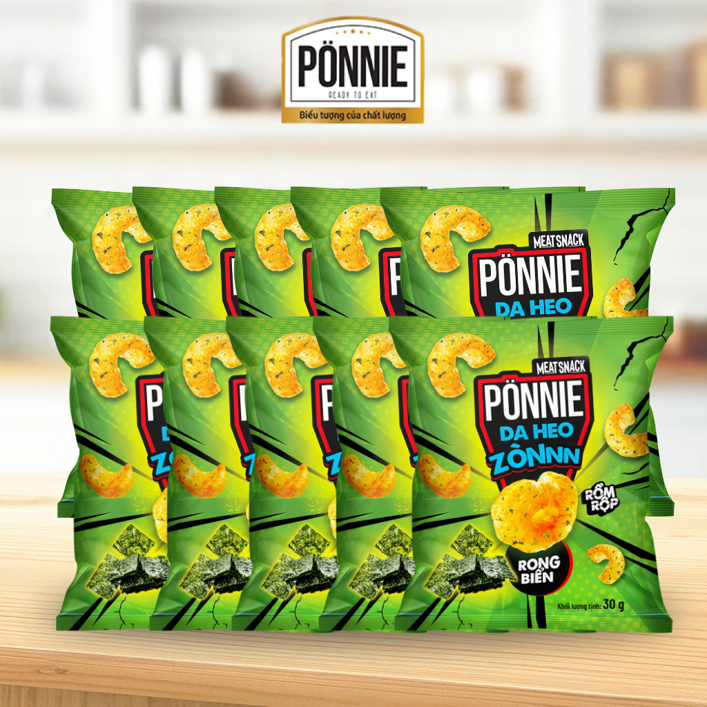 [GIAO HÀNG TOÀN QUỐC] [Combo 5/10] - Chọn vị - Snack Ponnie da heo zòn gói x 27gr