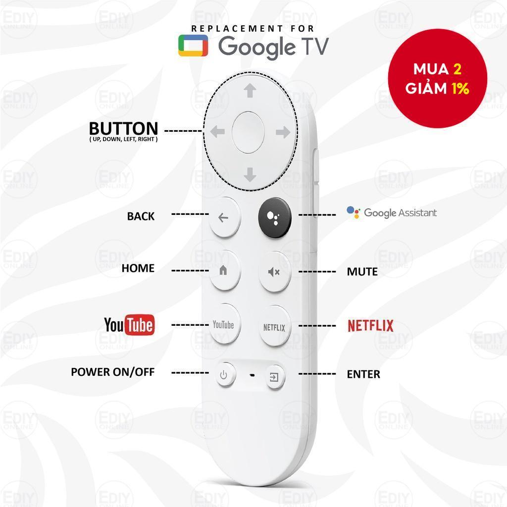 G9N9N mới cho Chromecast với điều khiển từ xa Bluetooth có giọng nói cho GA01920-US, GA01923-US, GA0