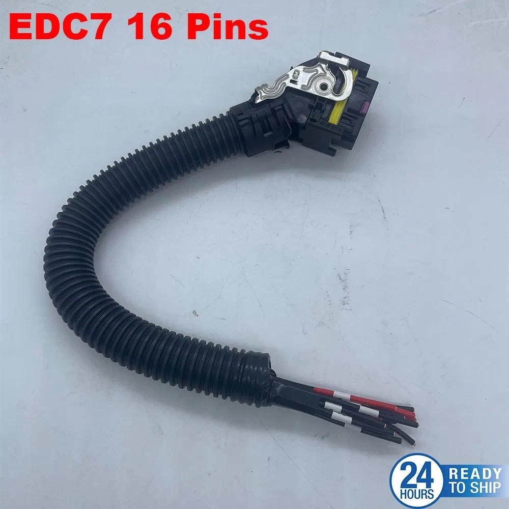 Mới EDC7 16 Pin Cách Động Cơ Đường Sắt Chung Kết Kết Nối Bảng PC ECU Ổ Cắm Xe Tải Cảm Biến Cắm + Dây