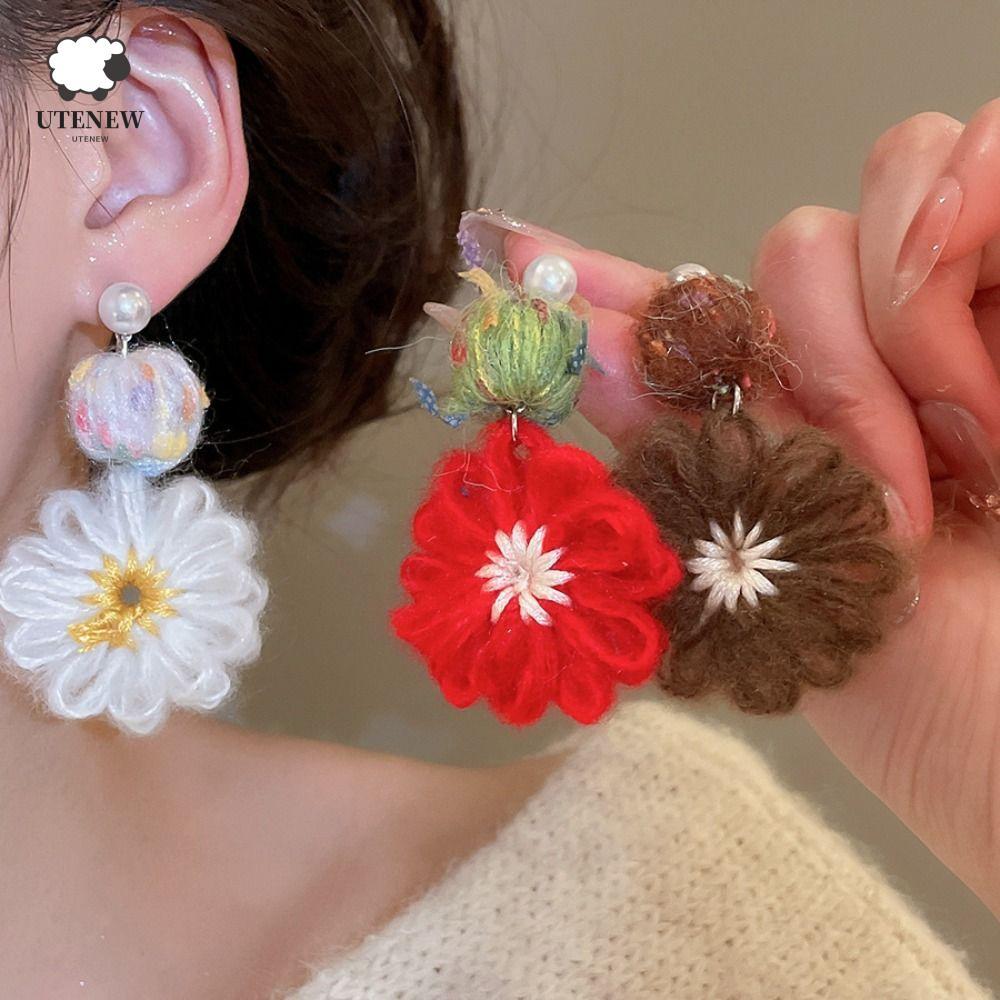 Bông tai móc hoa TENEW style boho dangle, thanh lịch cho mọi ngày
