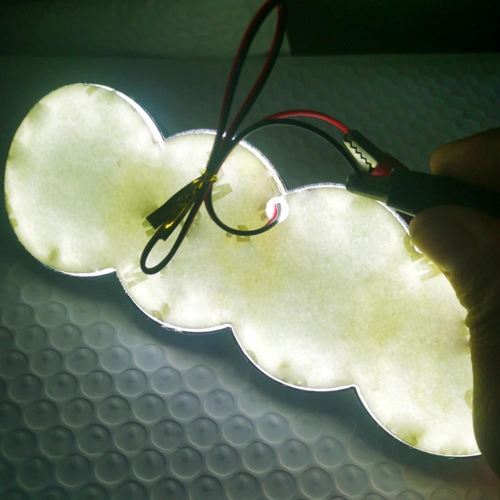 Huy hiệu 5D thân cây trắng / đỏ / xanh cho đèn logo Audi 18cm LED biểu tượng 5D Logo cho Audi Q5 A3 