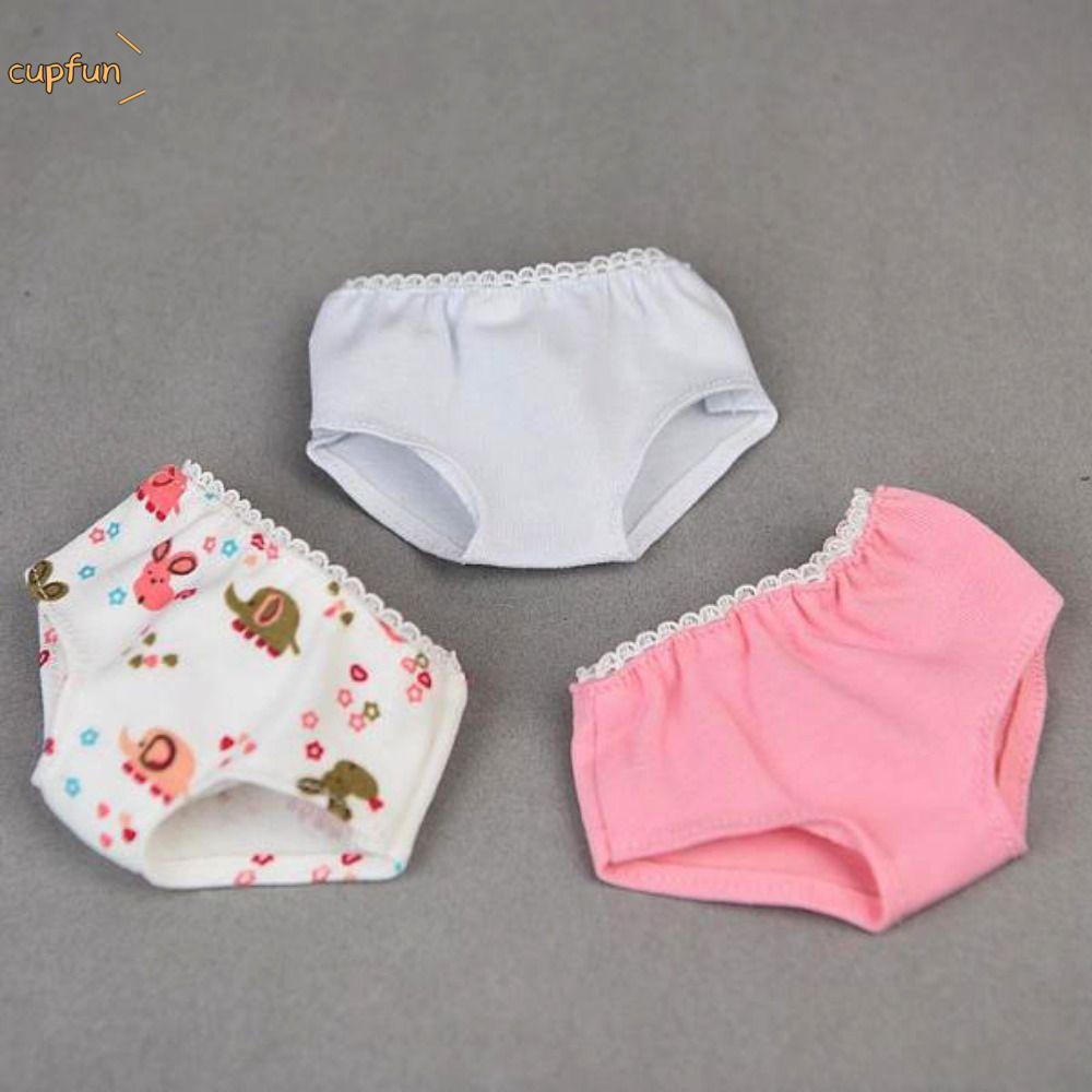 CUPFUN 60cm Đồ lót búp bê, Đồ lót Cotton ren co giãn dễ thương, Quà tặng bé gái Đồ chơi trẻ em 3 màu