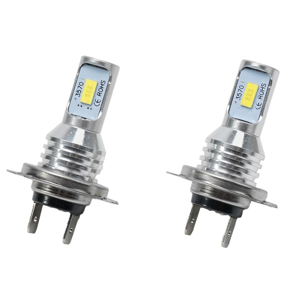 2 chiếc Phụ tùng đèn pha LED tự động H7 55W DC 12-24V