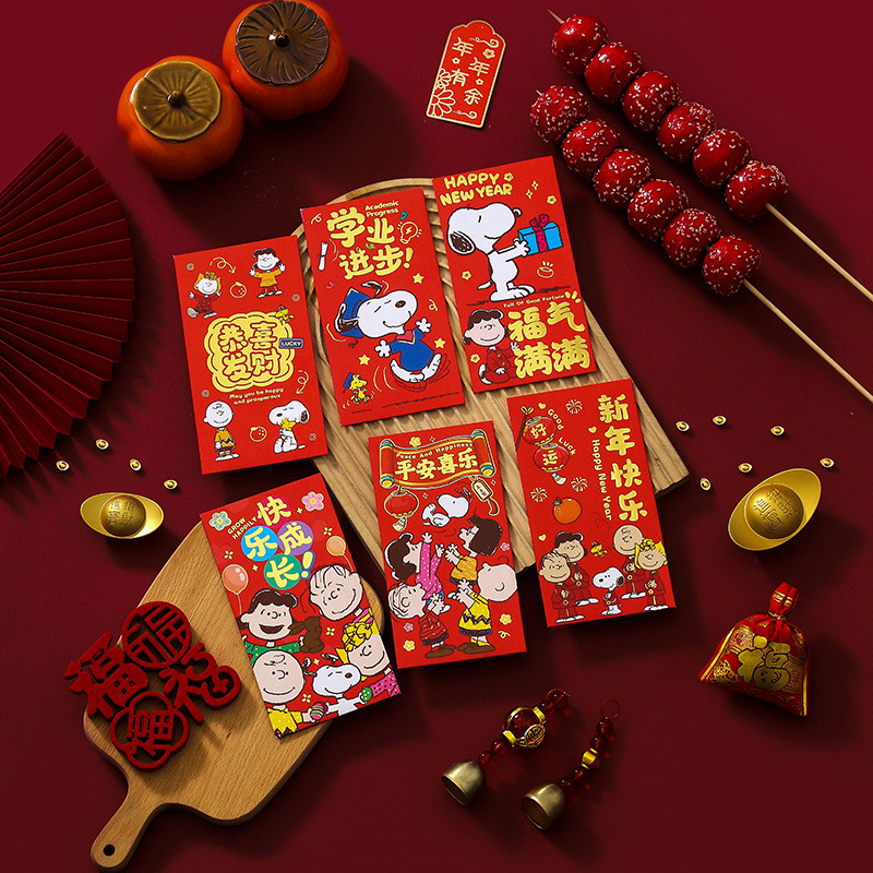 Snoopy Snoopy hoạt hình phong bì màu đỏ Snoopy hoạt hình phong bì màu đỏ Lễ năm mới Snoopy hoạt hình