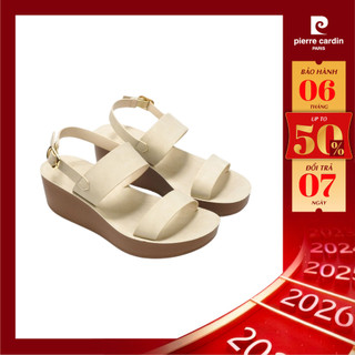   GIÁ ĐỘC QUYỀN  Sandal nữ đế bằng cao 5,5cm Pierre Cardin thiết kế quai ngang quai hậu khóa cài 284 