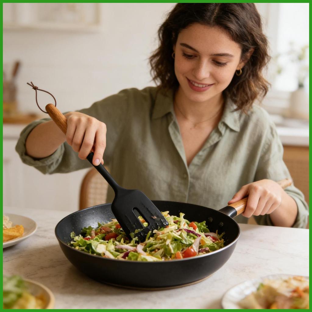 Thìa Silicon Để Nấu Ăn Thìa Chịu Nhiệt Có Dây Buộc Nấu Ăn Nhà Bếp Thìa Silicon Để Nướng bytumth