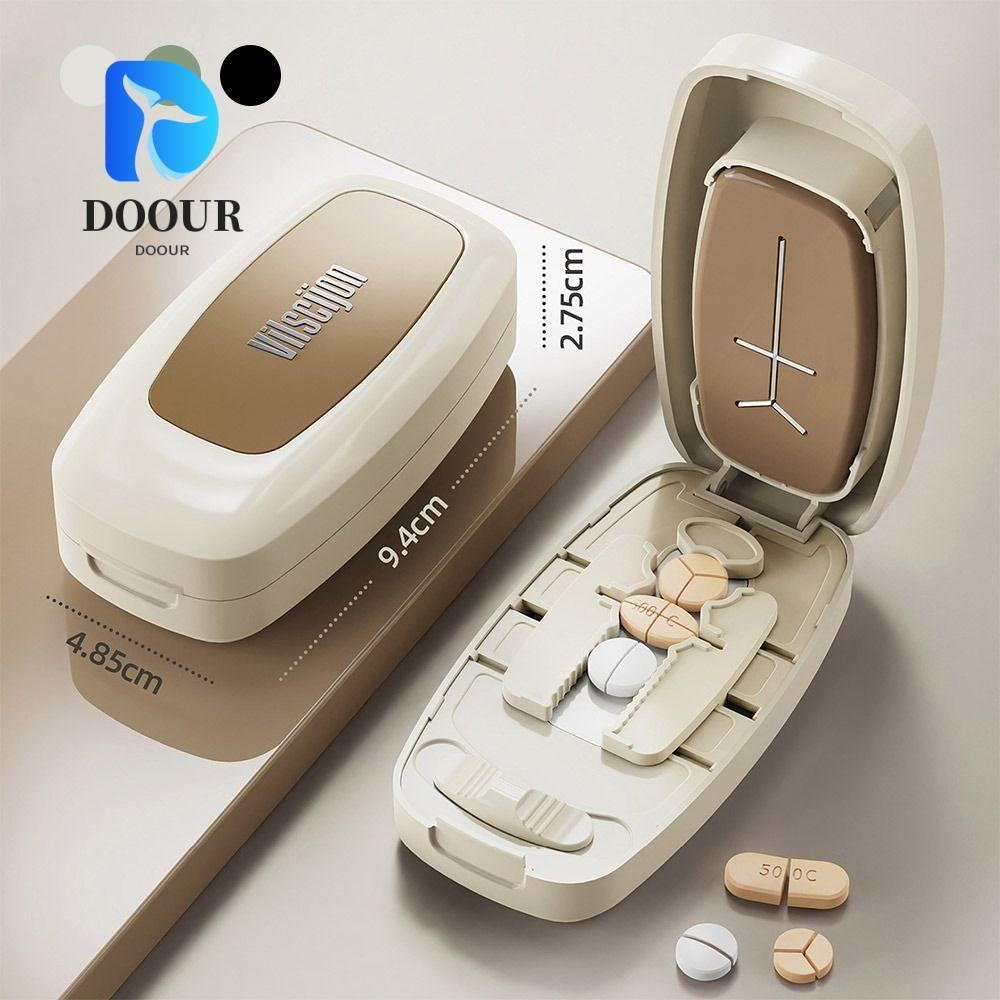 DOOUR Quartering Pill Divider, Divider Organizer 2 / 3 / 4 Bộ phận Hộp lưu trữ chia thuốc, Bộ chia m