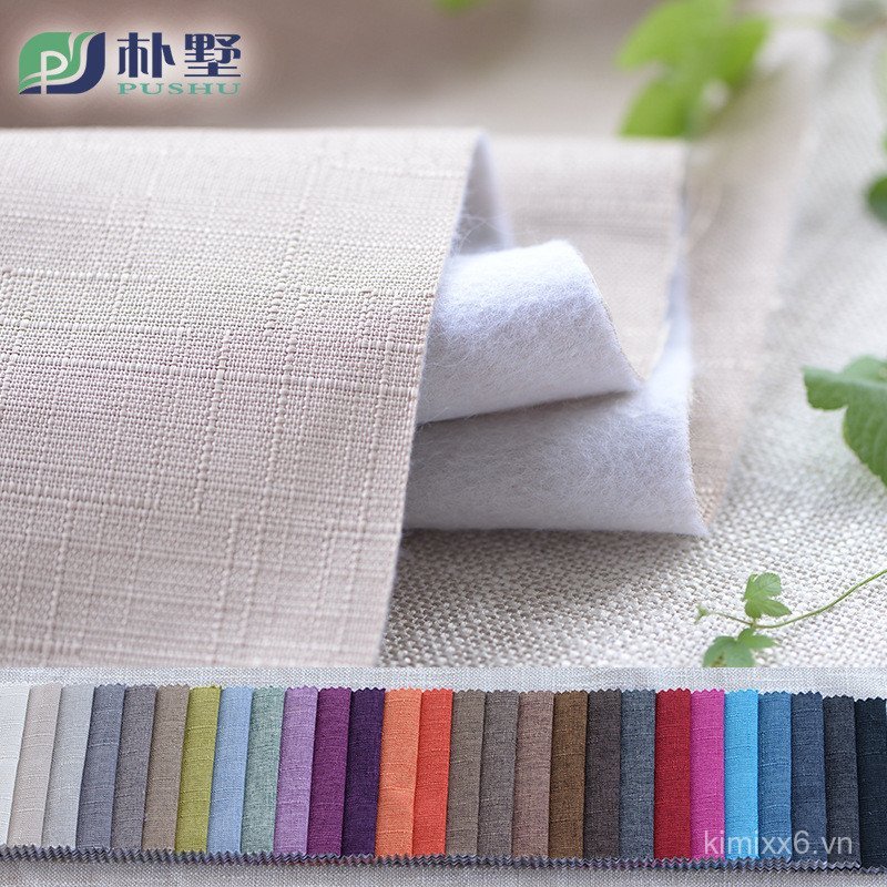 Sofa Vải Slub Giả Vải Lanh Cotton Sofa Vải Mềm Túi Cứng Trang Trí Vải Polyester Vải Lanh Thô Nhà Máy
