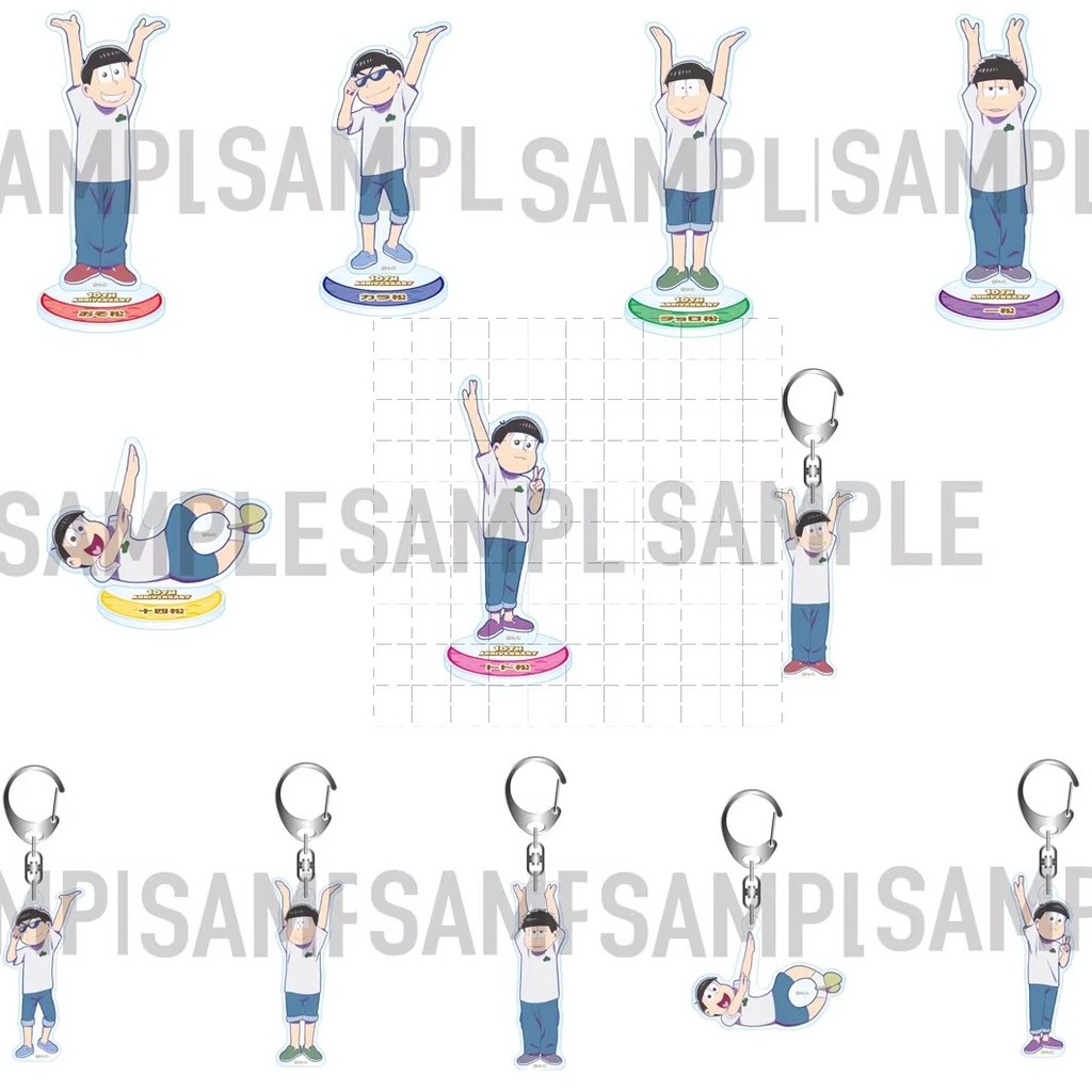 Standee Anime Osomatsu-san Móc Khóa Mica Mô Hình Ichimatsu Karamatsu Choromatsu Todomatsu Jyushimats